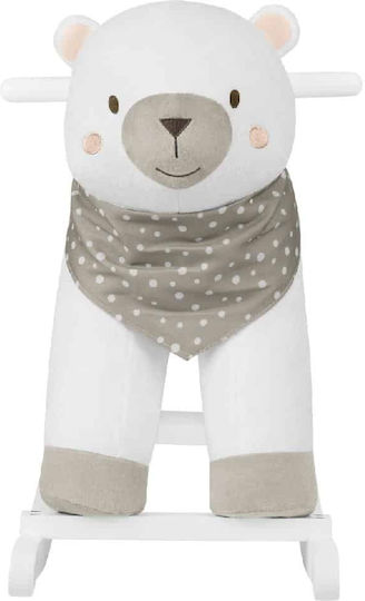 Kikka Boo White Bear Schaukelspielzeug Bär für 18++ Monate für ein Gewicht bis zu 30kg Weiß
