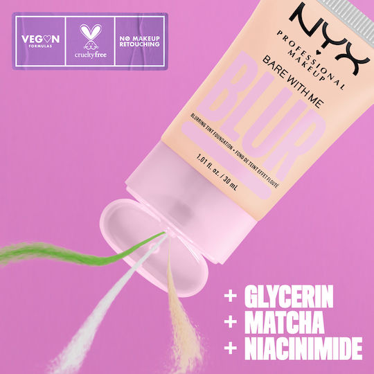 NYX Professional Makeup Bare With Me Blur Liquid Make Up 11 Medium Neutral 30ml