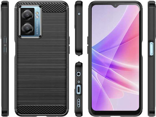 Spacecase Carbon Задна корица Черен (Oppo A57 4G)
