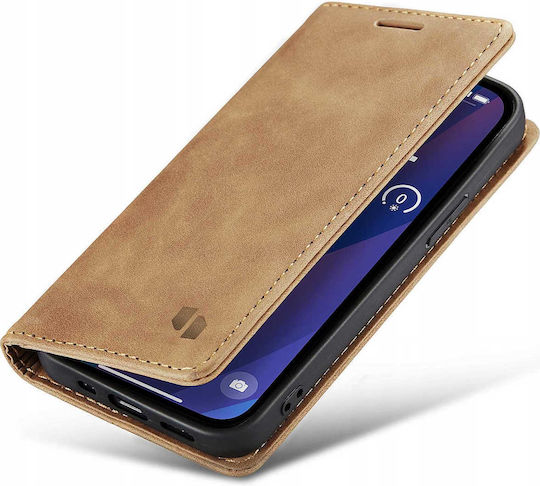 Spacecase Wallet Δερμάτινο / Σιλικόνης Καφέ (iPhone 15)