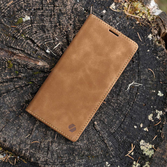 Spacecase Wallet Δερμάτινο / Σιλικόνης Καφέ (iPhone 15)