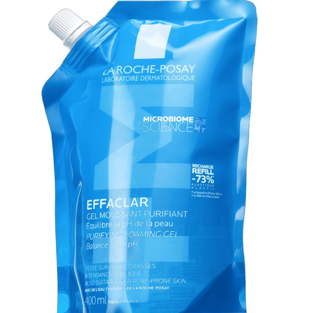 La Roche Posay Effaclar Refill Gel Καθαρισμού Προσώπου για Ακνεϊκές Επιδερμίδες 400ml