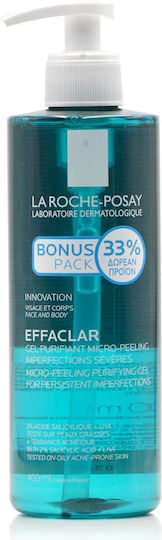 La Roche Posay Effaclar Micro-Peeling Gel Καθαρισμού Προσώπου για Ακνεϊκές Επιδερμίδες 400ml