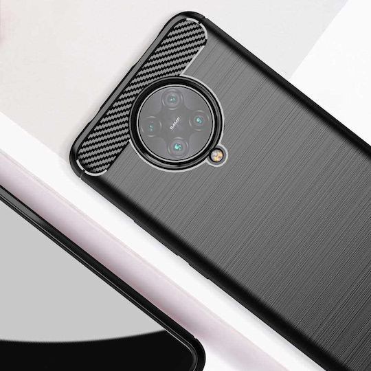 Spacecase Carbon Back Cover Σιλικόνης Μαύρο (Poco F2 Pro)