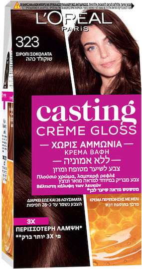 L'Oreal Paris Casting Creme Gloss Vopsea Temporară de Păr Fără Amoniac 323 Dark Chocolate 48ml