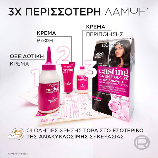 L'Oreal Paris Casting Creme Gloss Vopsea Temporară de Păr Fără Amoniac 400 Ciocolată 48ml