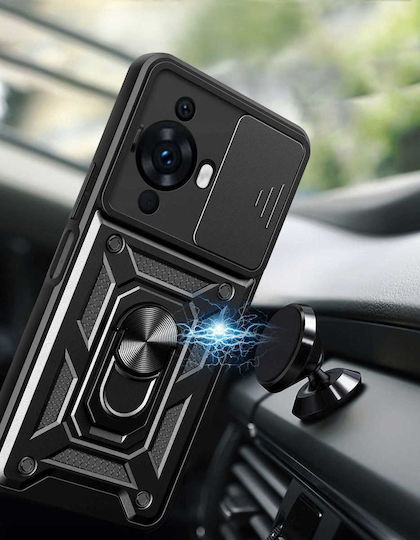 Spacecase Umschlag Rückseite Schwarz (Huawei Nova 11, Huawei Nova 12S)