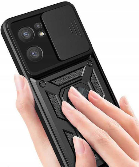 Spacecase Umschlag Rückseite Schwarz (Realme 7 5G)