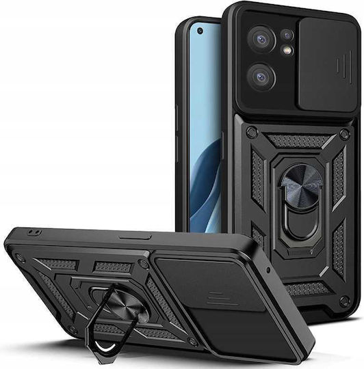 Spacecase Umschlag Rückseite Schwarz (Realme 7 5G)