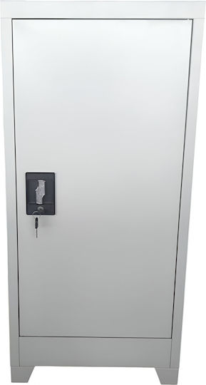 Single-Leaf Damian 1d Low Metallic Cabinet Suitable for Small Spaces 45x40x90 cm