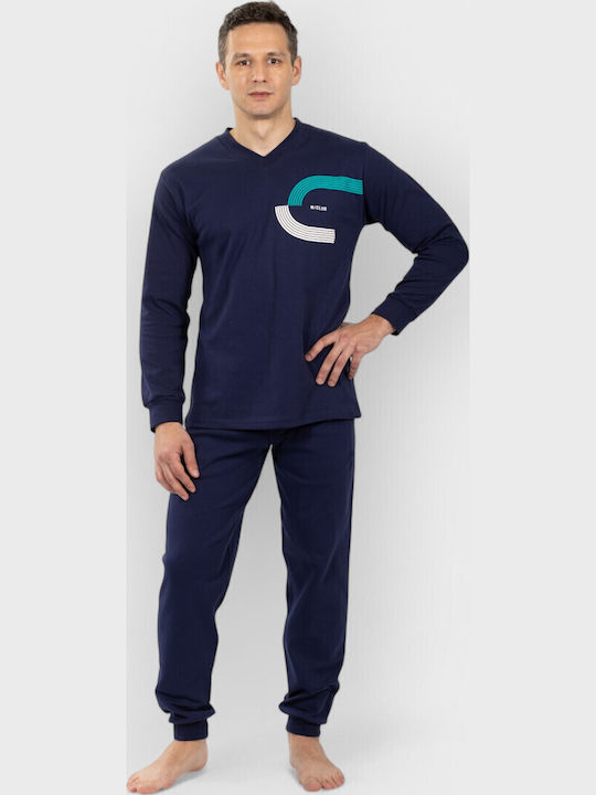 Men's Cotton Pyjama Nina Club Winter Blue Ncm26710-1-blue