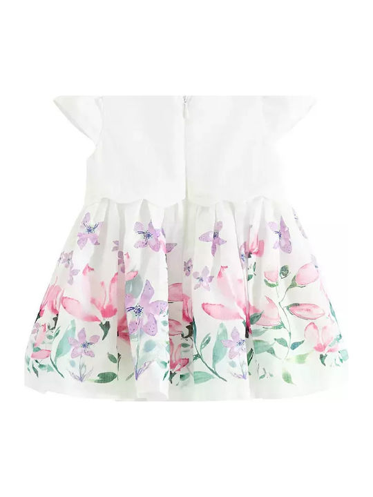 Kinderkleid Kurzärmelig Blumen White
