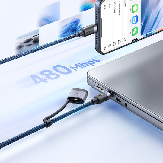 Mcdodo USB 2.0 Kabel USB-C männlich - USB-C / Magsafe 3 240W Power Delivery (PD) Schwarz 2m CA-0140