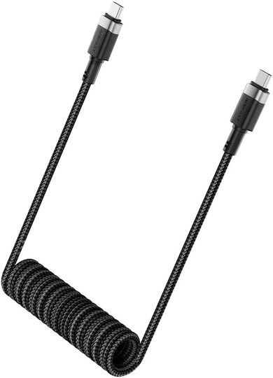 Acefast Braided USB 2.0 Cable USB-C male - USB-C 60W Μαύρο 1.2m C14-03