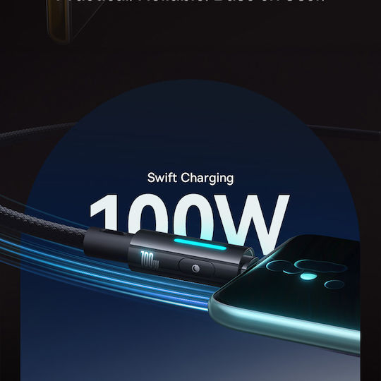 Baseus Charging USB 2.0 Kabel USB-C männlich - USB-A 100W Schwarz 1m