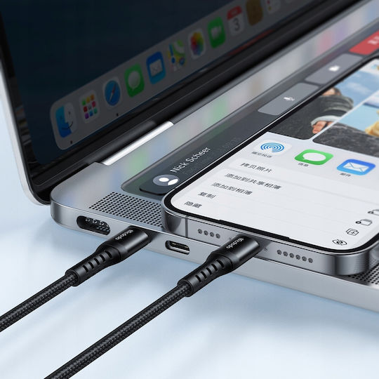 Mcdodo Редовна USB-C към Lightning кабел 36W Черен 1м (CA-5631)