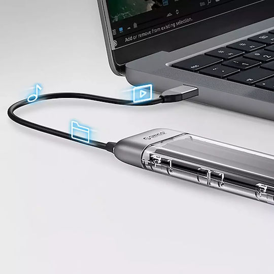 Orico Θήκη για Σκληρό Δίσκο M.2 SATA III NVME με σύνδεση USB 3.2 Type-C σε Διάφανο χρώμα