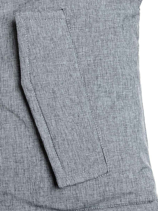 Kids' Casual Jacket Long with Lining & Hood Gray