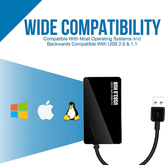 Techsuit Hub 4 Θυρών USB 3.0 με σύνδεση USB-A