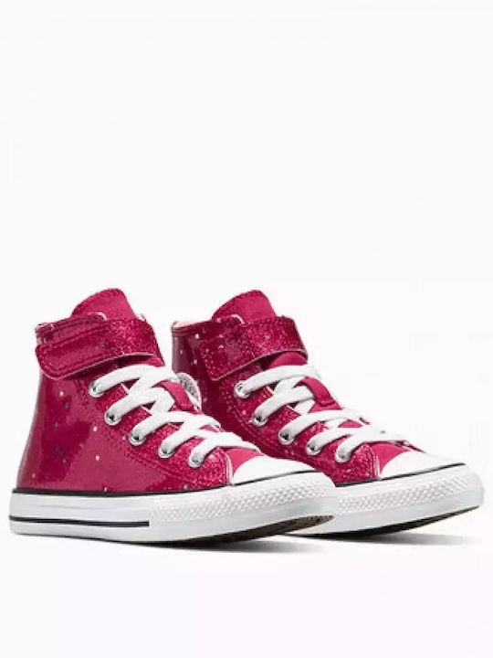 CHUCK TAYLOR ALL STAR Kids Sneakers High with Hoop & Loop Closure Purple