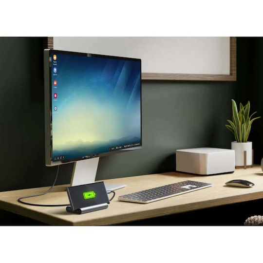 HAMA 7-in-1 USB-C Докинг станция с HDMI 4K PD Ethernet Сив