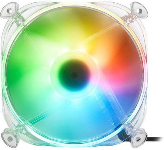 Sharkoon Sharkoon Disc PWM Case Fan 120mm (1400rpm) with RGB Lighting and Connection 3-Pin / 4-Pin White