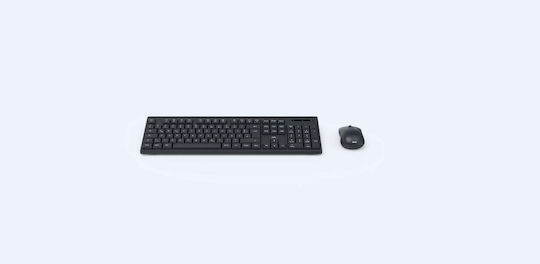 HAMA WKM-100 Безжично Комплект клавиатура и мишка Кирилски Черен
