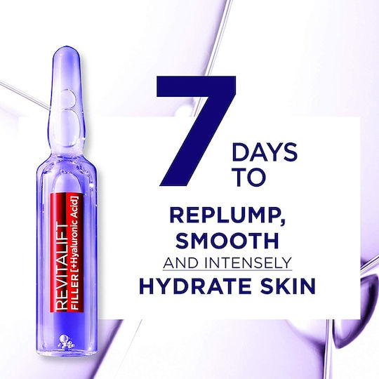 L'Oreal Paris Revitalift Filler Face Serum with Hyaluronic Acid & Panthenol for Firming 7x1.3ml