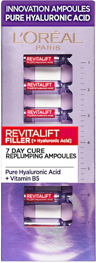 L'Oreal Paris Revitalift Filler Face Serum with Hyaluronic Acid & Panthenol for Firming 7x1.3ml