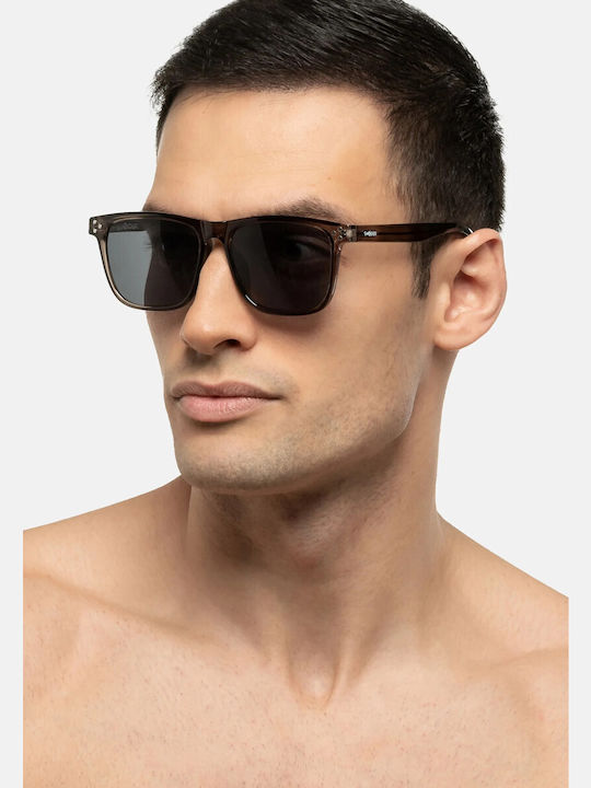 Smooder Unisex Sonnenbrille mit Gelb Kunststoff Gestell und Gray Linse AMS06