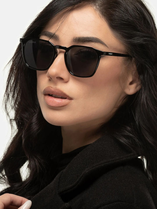 Smooder Unisex Sonnenbrille mit Gelb Kunststoff Gestell und Gray Linse BRS06