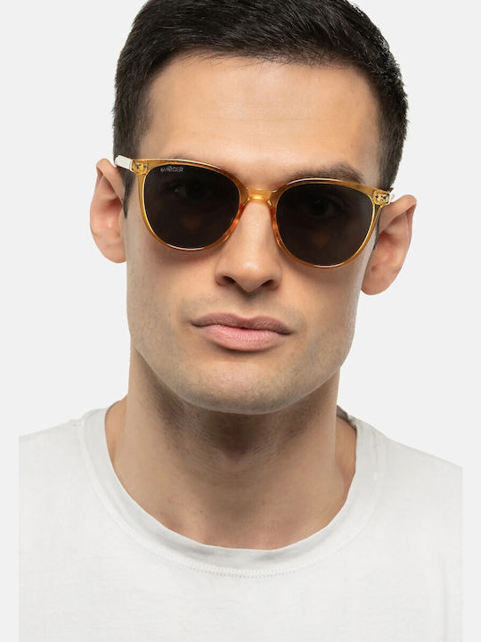 Smooder Unisex Sonnenbrille mit Gray Kunststoff Gestell und Gray Linse YAS02