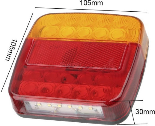 Комплект фарове за ремарке LED с винтове 12V 1бр