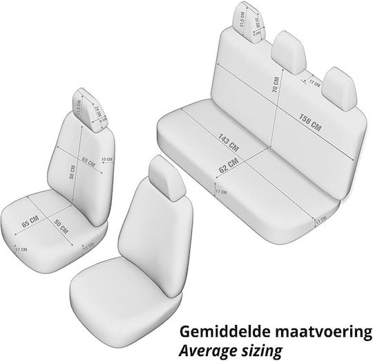 Otom Vordersitzbezüge Leder Schwarz