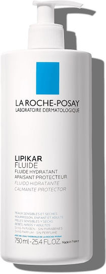 La Roche Posay Lipikar Fluide Ενυδατική Κρέμα Ανάπλασης για Ξηρές & Ευαίσθητες Επιδερμίδες 750ml