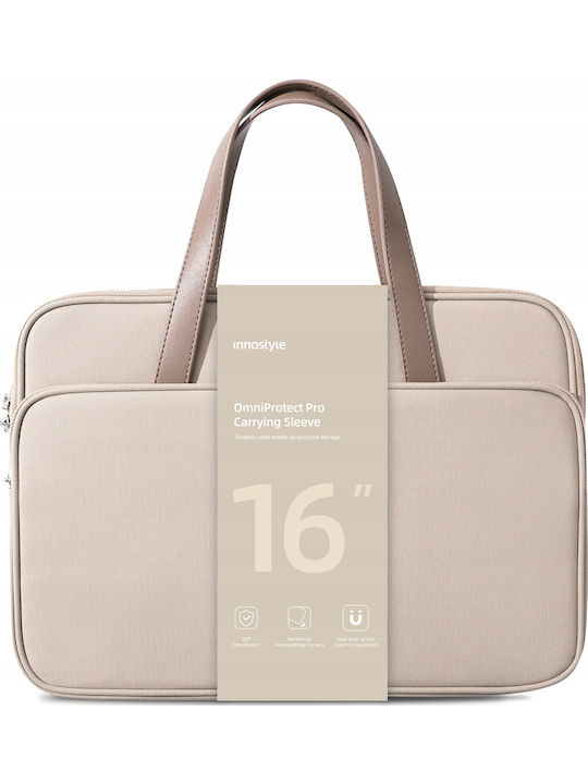 Innostyle Αδιάβροχη Τσάντα για Laptop 16" σε Μπεζ χρώμα S116SA-16
