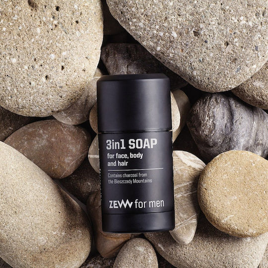 Zew For Men Natürlicher 3-in-1 Reinigungsschaum für Herren mit Sheabutter & Duft Schokolade