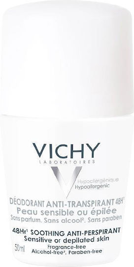 Vichy Soothing Дезодорант за Чувствителна или Депилирана Кожа 48h Рол-он 50ml