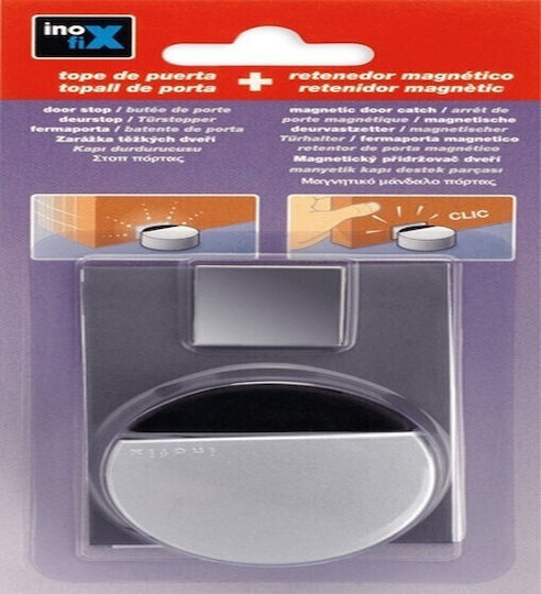 Magnetic Metallic Door Stopper Gray