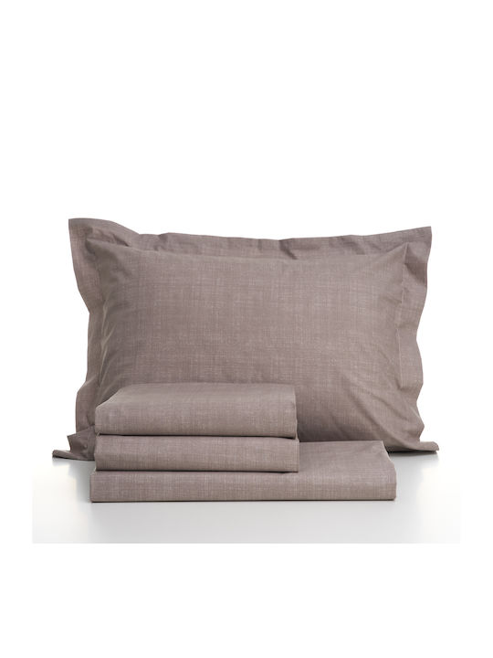Charalambidis Textiles Υπέρδιπλο Σεντόνι Υπέρδιπλο 230x260εκ. Μπέζ
