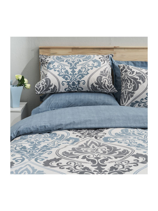 Charalambidis Textiles Sheet Double 200x260cm. Double Blue