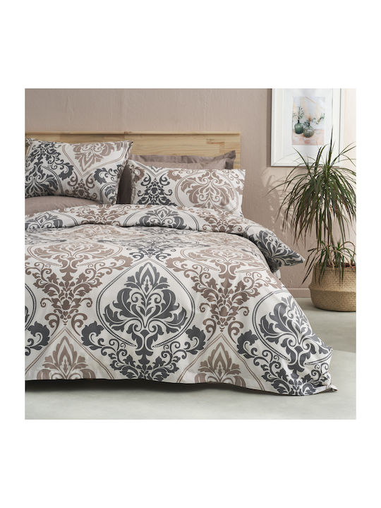 Charalambidis Textiles Sheet for Single Bed 160x260cm. Mono Beige