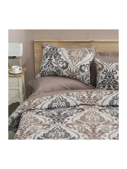 Charalambidis Textiles Sheet for Single Bed 160x260cm. Mono Beige