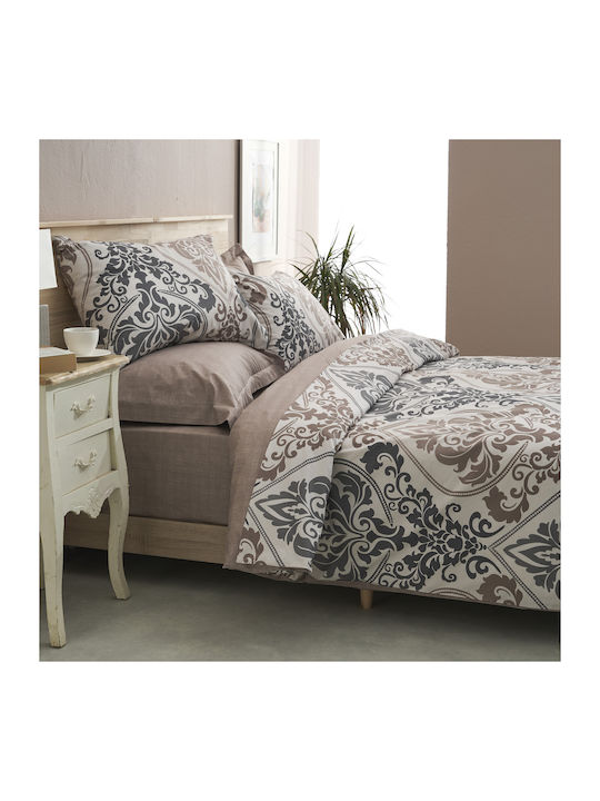 Charalambidis Textiles Sheet for Single Bed 160x260cm. Mono Beige
