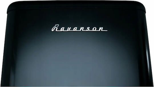 Ravanson Retro Combină frigorifică 250lt Î188.5xL54.5xA55cm. Negru LKK-250RB