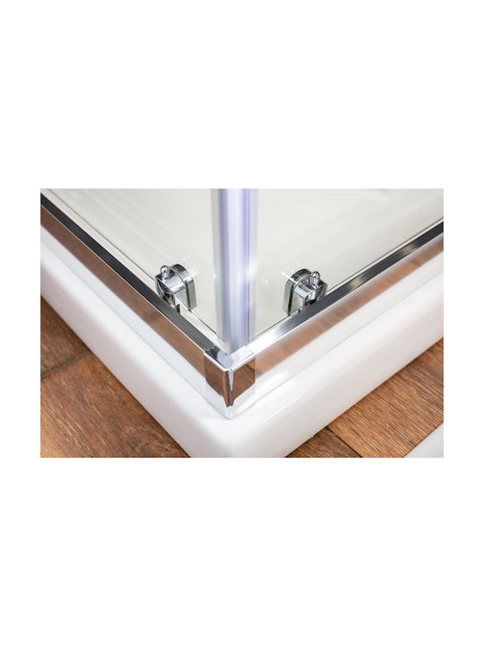 Tema Καμπίνα Ντουζιέρας με Συρόμενη Πόρτα 72x100cm Clear Glass