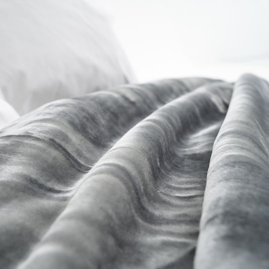 Charalambidis Textiles Pătură Catifea Simplă 160x220 cm Albastru Petrol