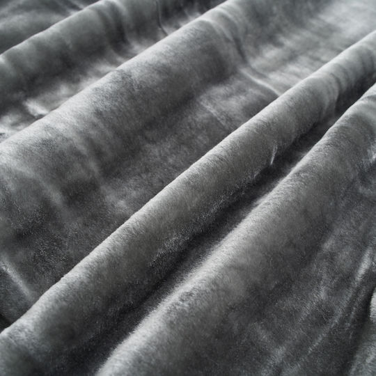 Charalambidis Textiles Pătură Catifea Simplă 160x220 cm Albastru Petrol