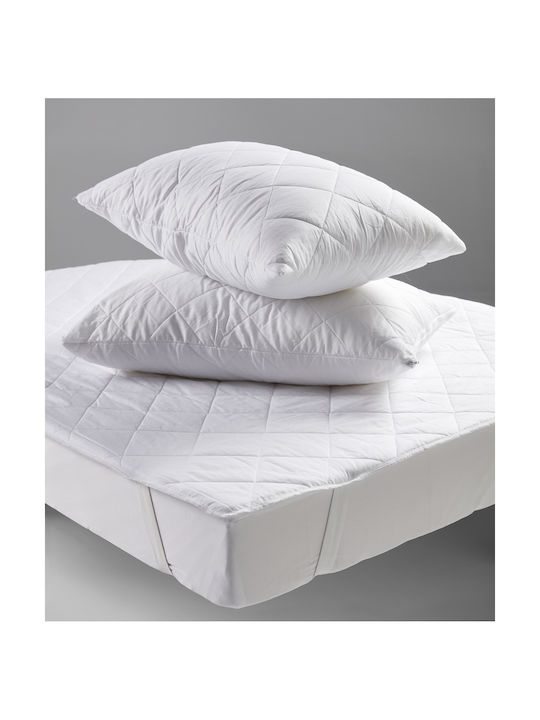 Charalambidis Textiles Сет Протектори за Възглавници Шити Бели 45x65см.