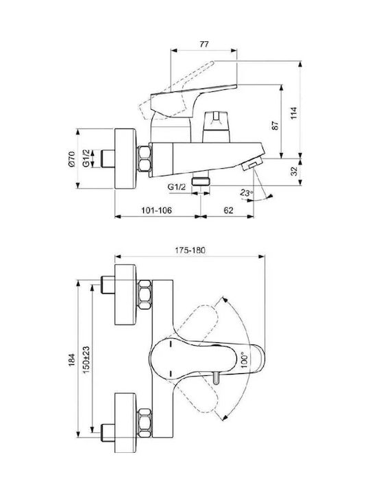 Ideal Standard Mischung Waschtischarmatur